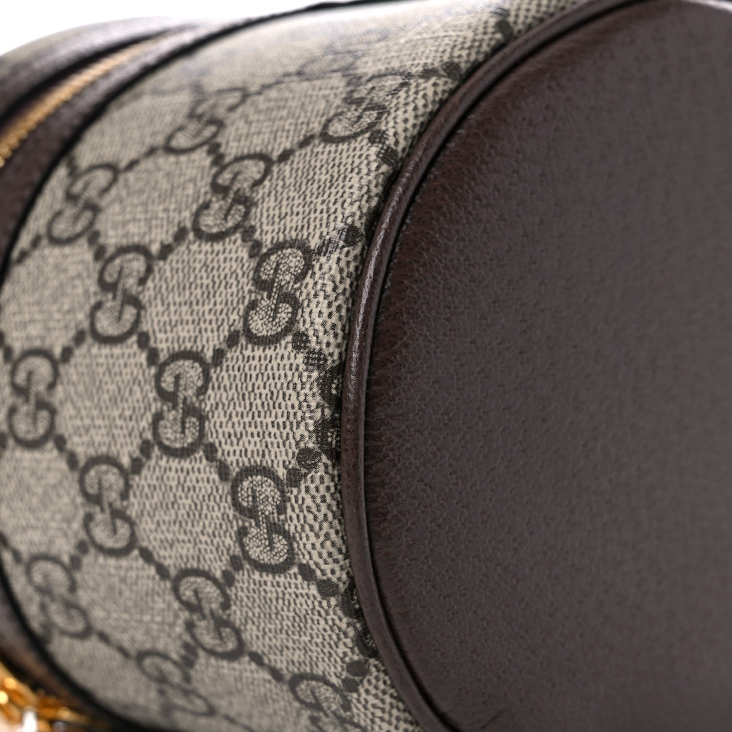 Gucci GG Supreme Monogram Textured Calfskin Web Ophidia Vanity Cosmetic Case Beige Ebony New Acero 8 of 11