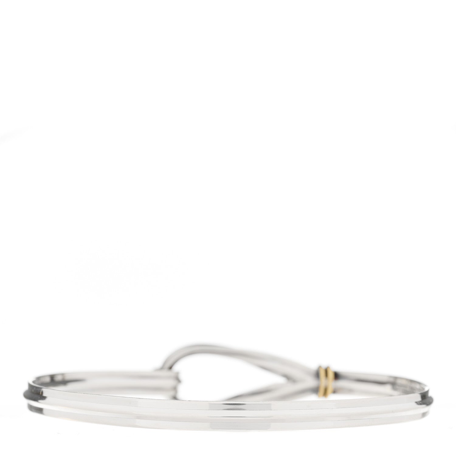 Tiffany Sterling Silver 18K Yellow Gold Interlocking Loops Bangle Bracelet 2 of 3