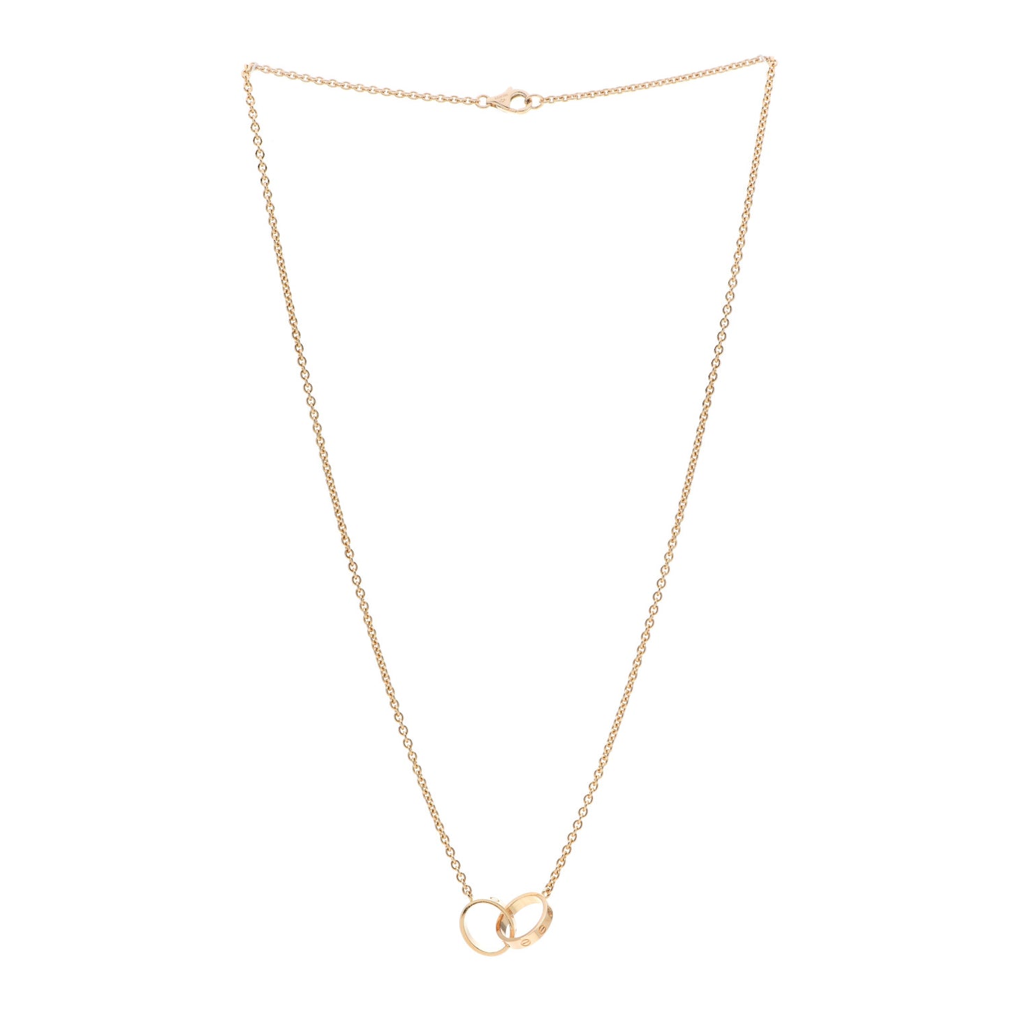 18K Yellow Gold Interlocking LOVE Necklace