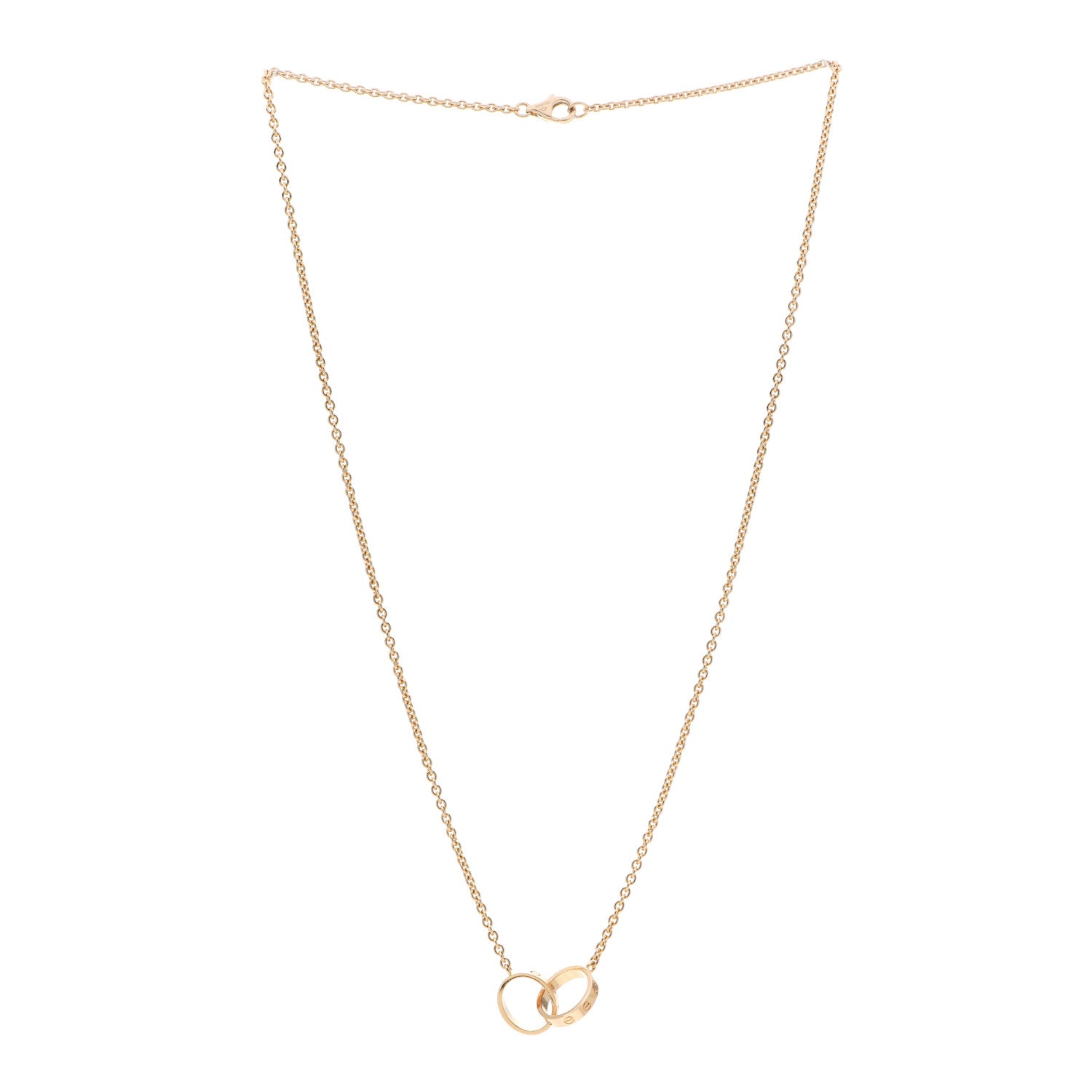Cartier 18K Yellow Gold Interlocking LOVE Necklace 3 of 6