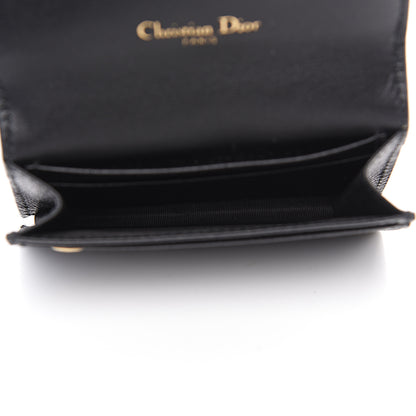 Christian Dior Grained Calfskin Saddle Card Holder Black 4 of 6