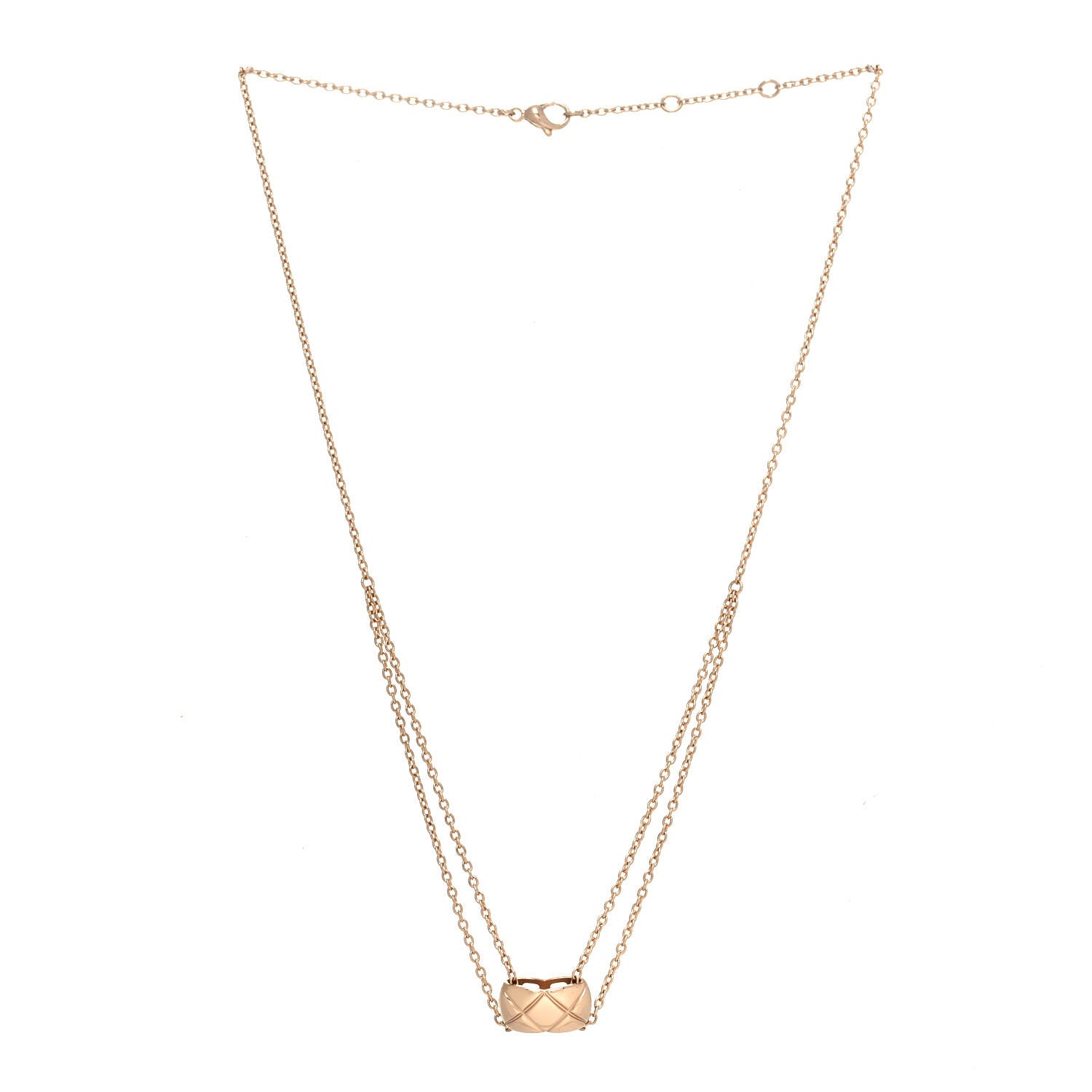 Chanel 18K Beige Gold Coco Crush Pendant Necklace 3 of 6