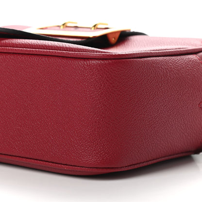 Burberry Soft Grain Calfskin Small Buckle Zip Bag Red 8 of 9