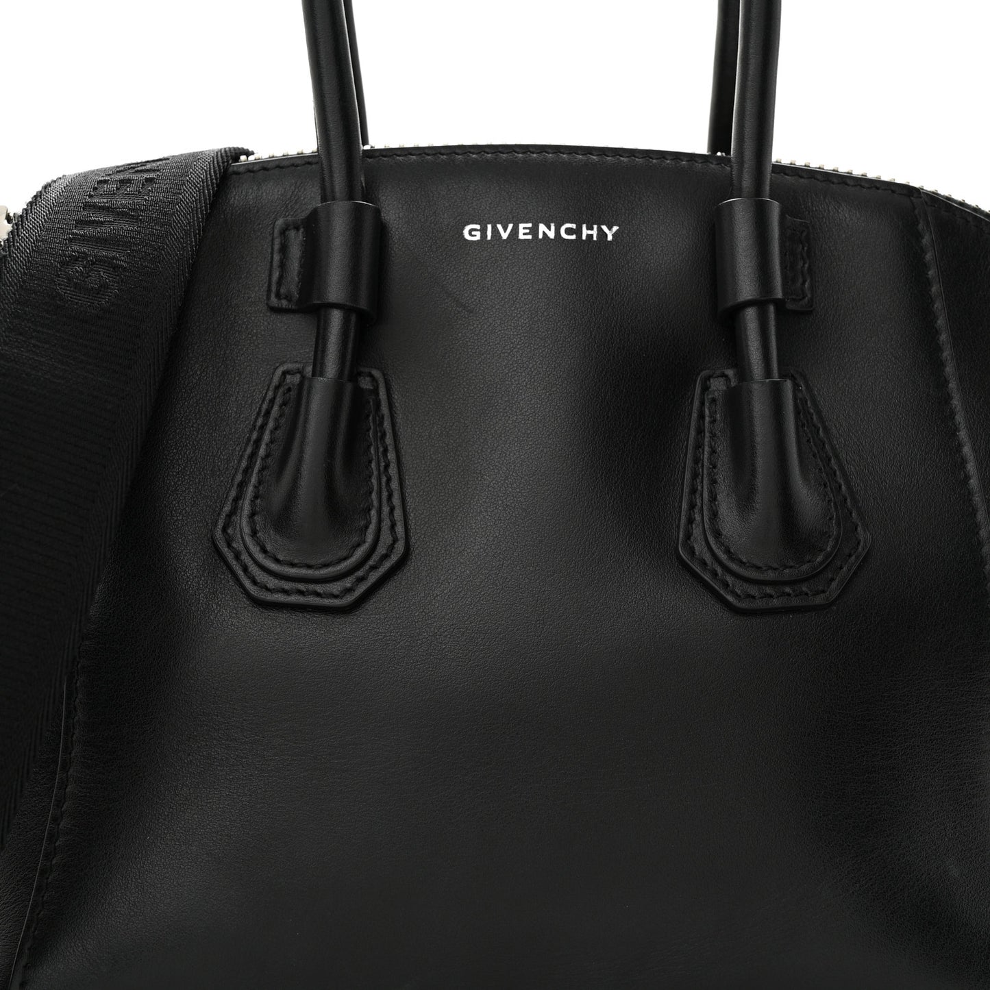 Box Calfskin Mini Sport Antigona Top Handle Bag Black