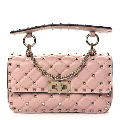 Valentino Garavani Nappa Small Rockstud Spike Shoulder Bag Water Rose 1 of 9