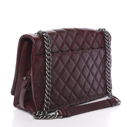 Chanel Goatskin Quilted Large City Rock Flap Burgundy 3 of 10
