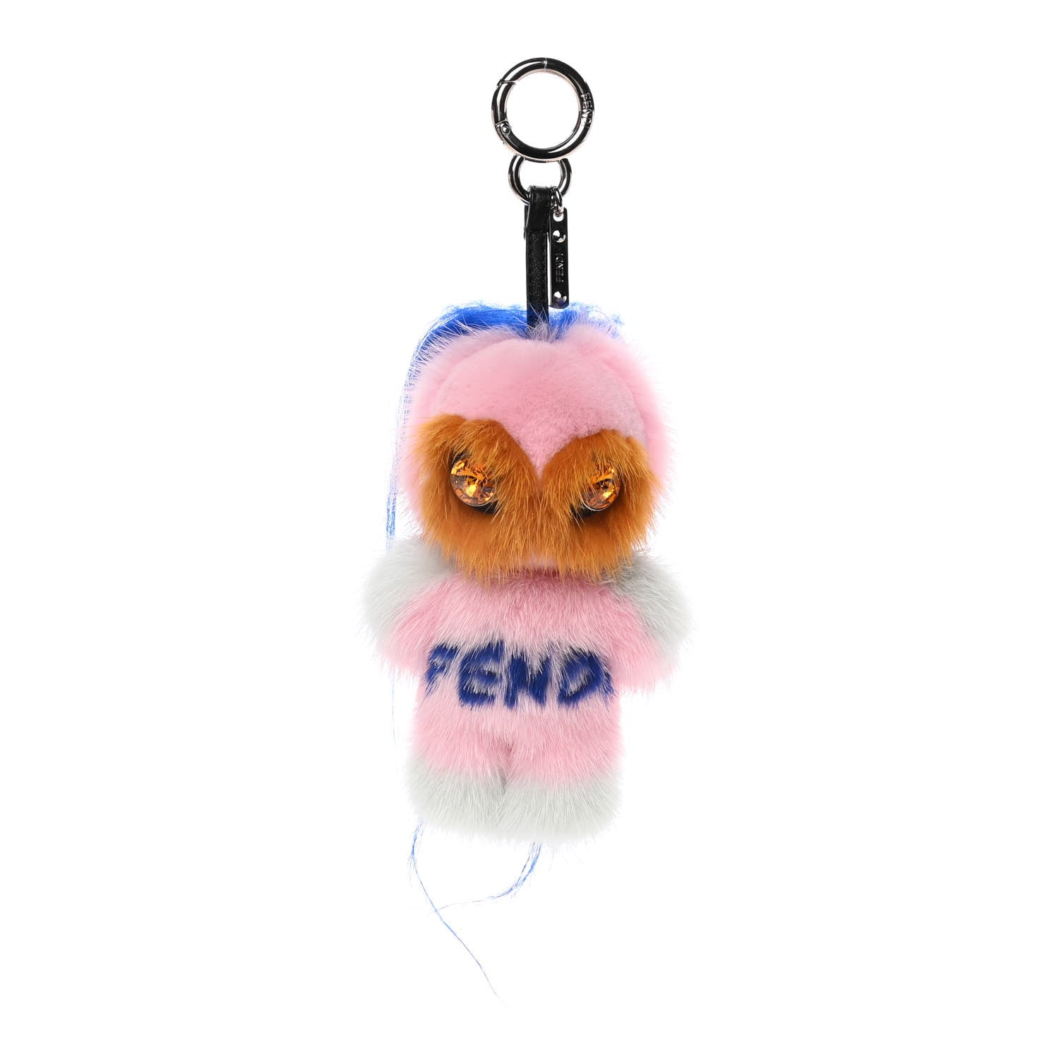 Fendi Mink Fur Crystal Fendirumi Piro-Chan Monster Bag Bug Charm Marshmallow 1 of 5
