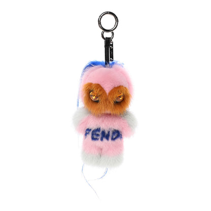 Fendi Mink Fur Crystal Fendirumi Piro-Chan Monster Bag Bug Charm Marshmallow 1 of 5