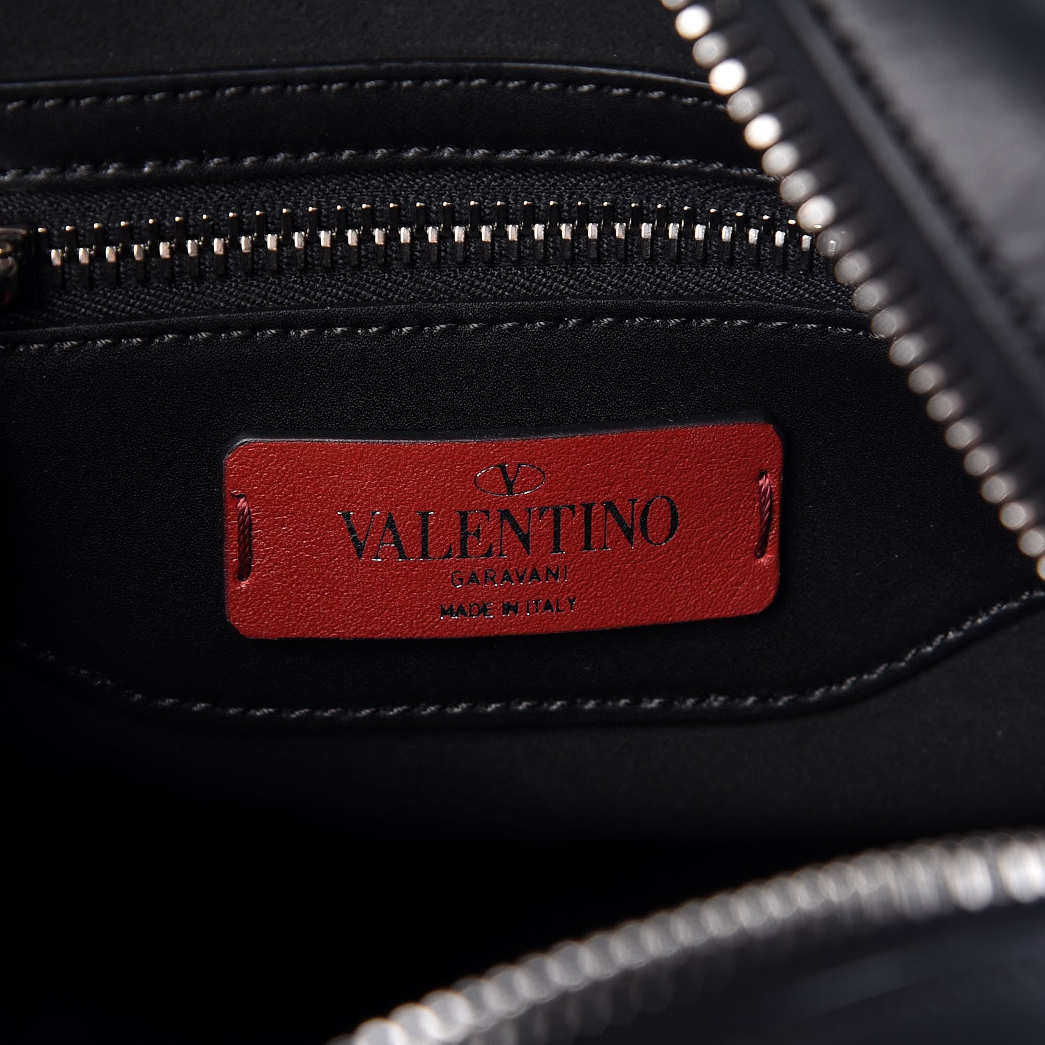 Valentino Garavani Calfskin VLTN Print Messenger Bag Black 6 of 8