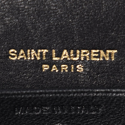 Saint Laurent Lambskin Matelasse Monogram Vicky Chain Wallet Black 8 of 14