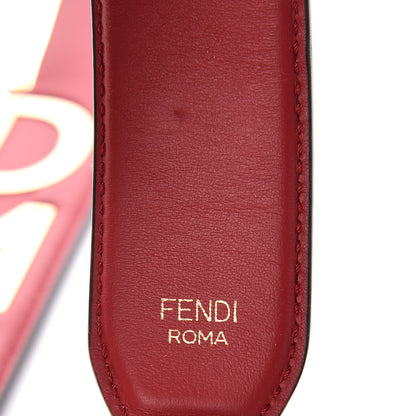 Fendi Vitello Century Metal Logo Bi-Color Strap You Black Fragola 3 of 6