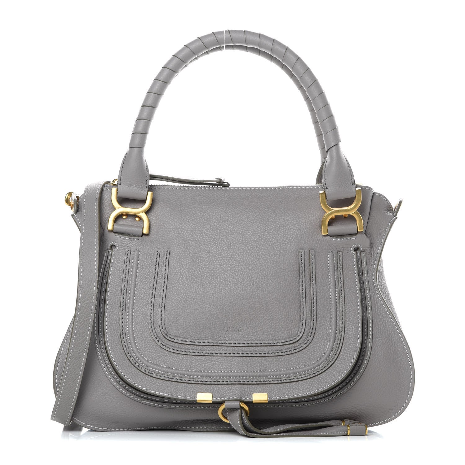 Chloe Calfskin Medium Marcie Satchel Cashmere Grey 1 of 10