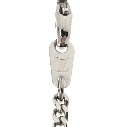 Louis Vuitton Monogram Lock Pendant Necklace Silver 5 of 7