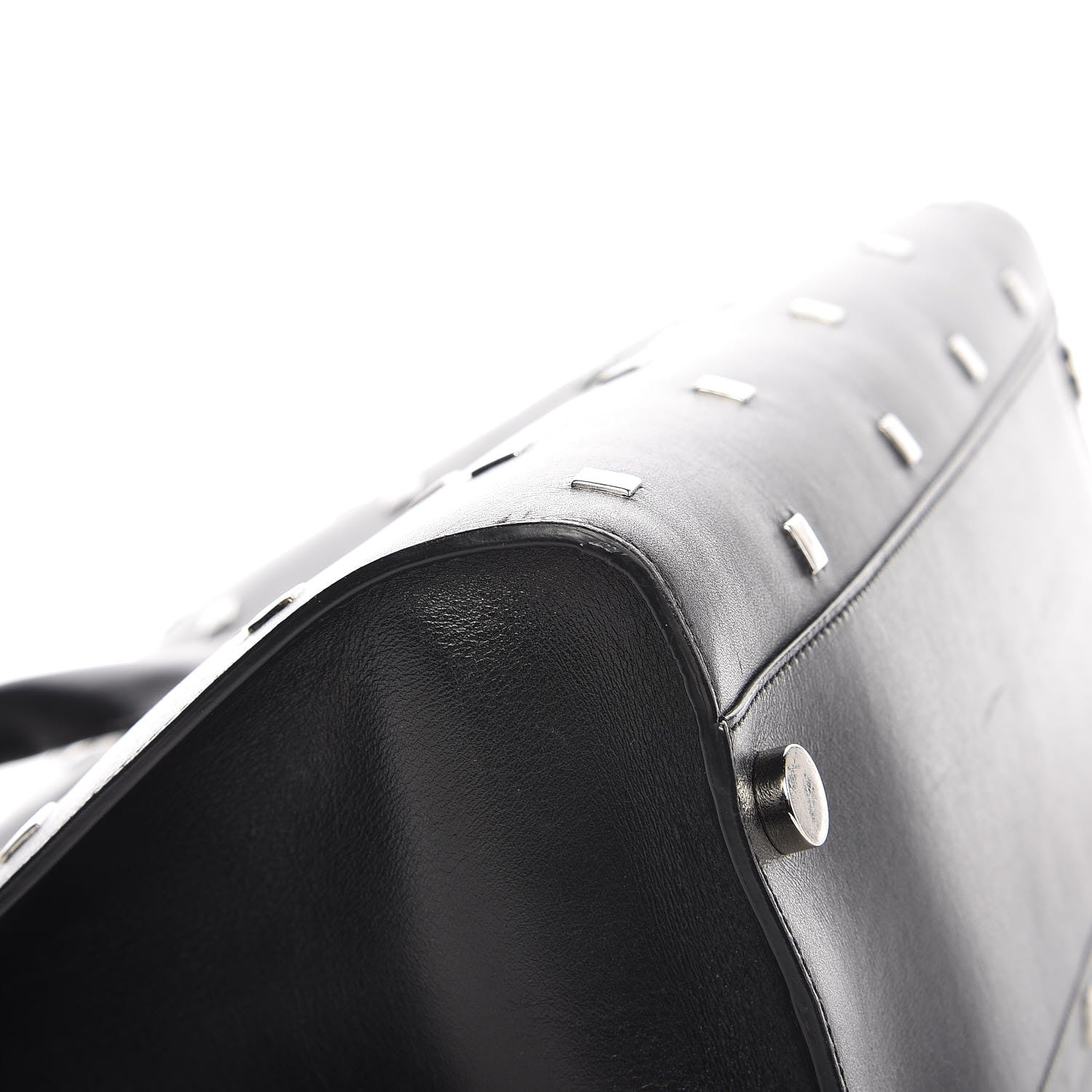 Jimmy Choo Calfskin Studded Riley Tote Black 10 of 11