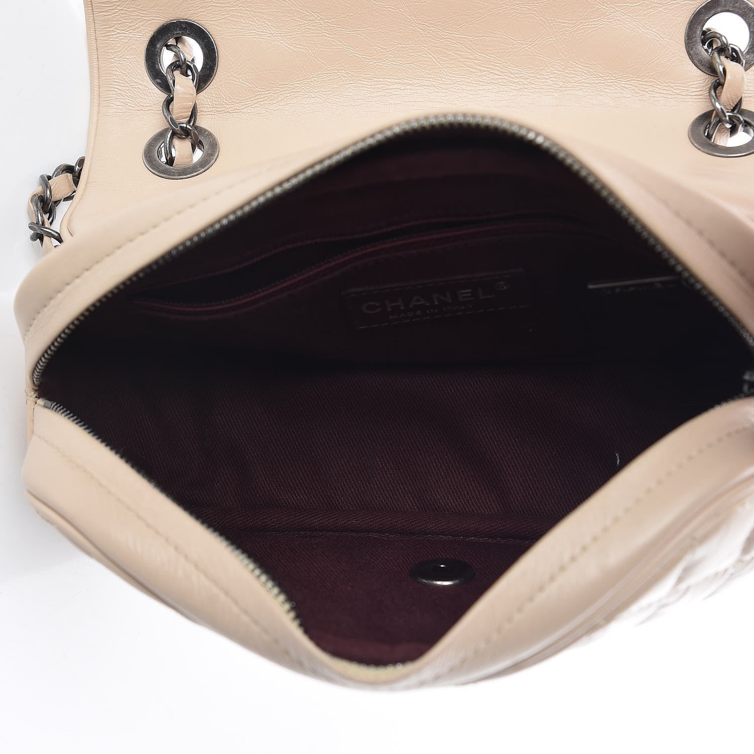 Chanel Aged Calfskin Quilted Small Easy Flap Beige 5 of 11