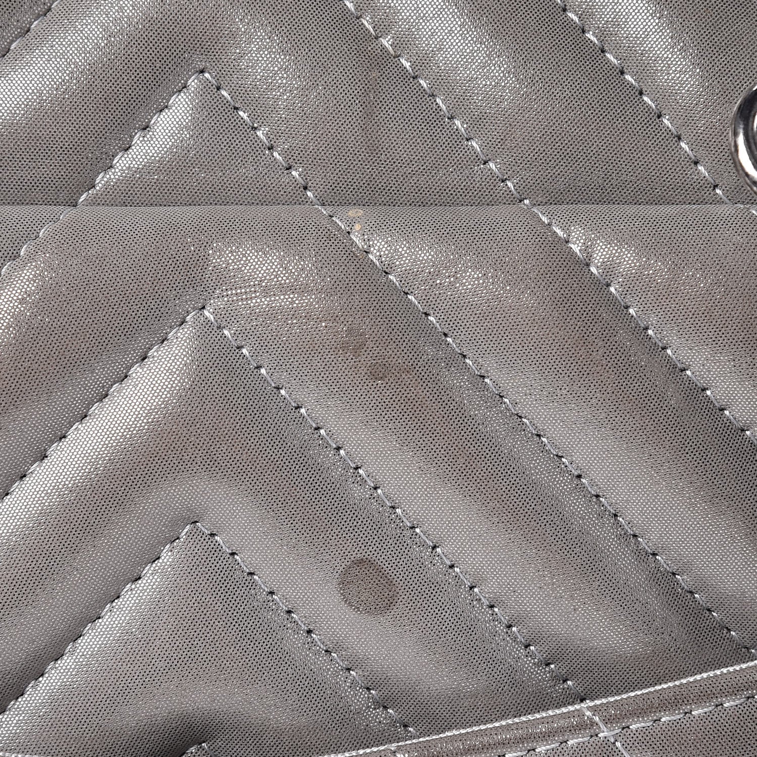 Chanel Metallic Calfskin Chevron Quilted Small Urban Spirit Backpack Silver 12 of 15