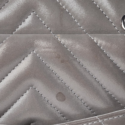 Chanel Metallic Calfskin Chevron Quilted Small Urban Spirit Backpack Silver 12 of 15