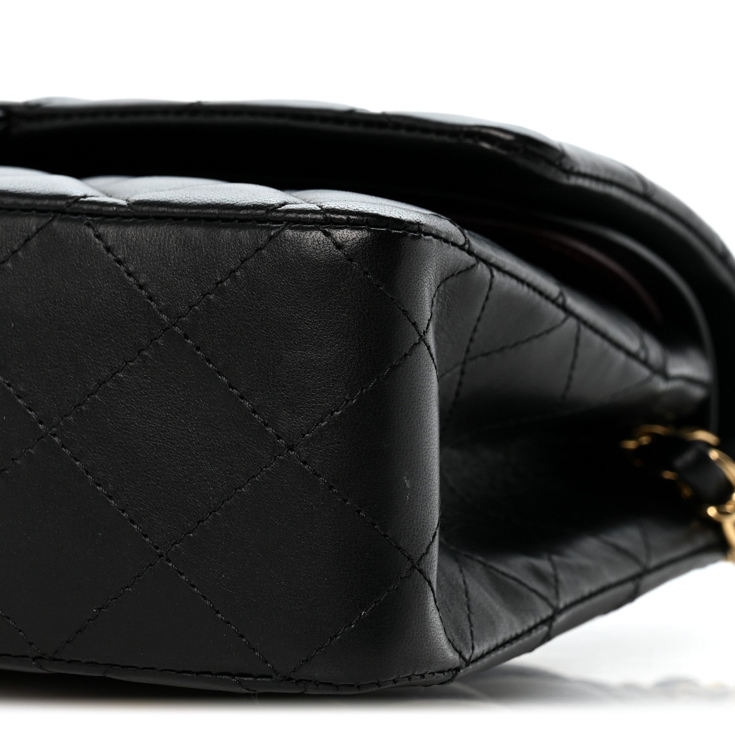 Chanel Lambskin Quilted Medium Double Flap Black 9 of 10