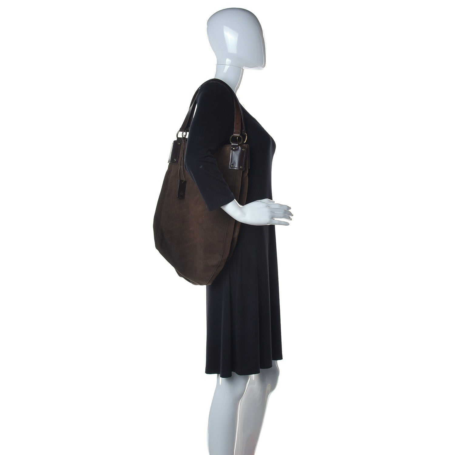 Gucci Suede Tote Brown 2 of 14