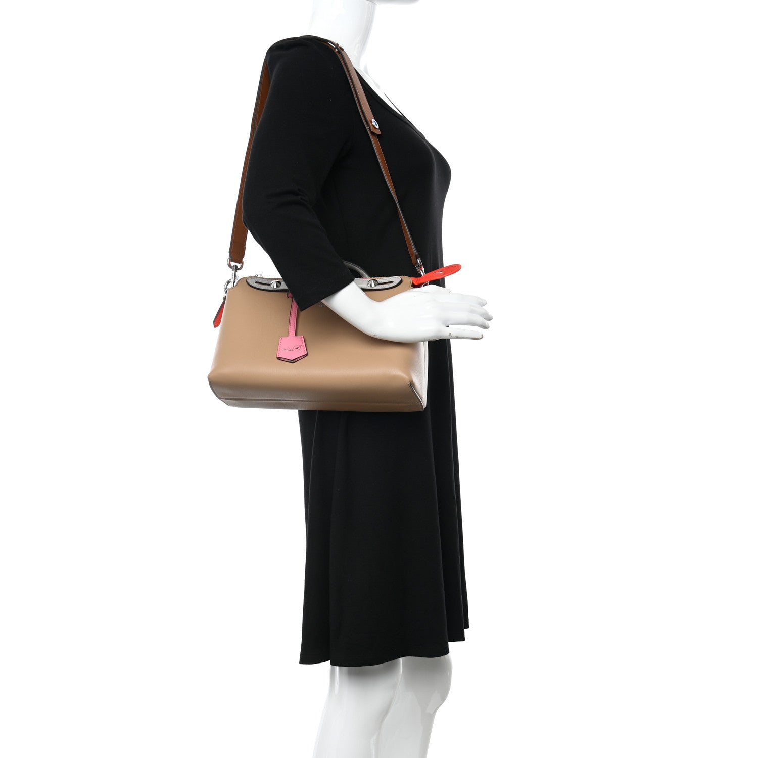 Fendi Vitello Dolce 5 Color Medium By The Way Boston Bag Cuoio Multicolor 2 of 13