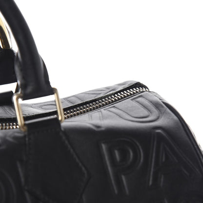 Louis Vuitton Calfskin Embossed Speedy Cube 30 Black 6 of 13