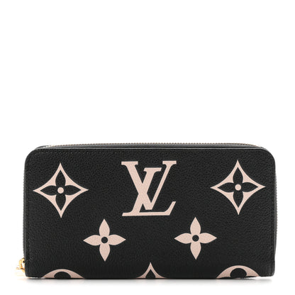 Louis Vuitton Empreinte Monogram Giant Zippy Wallet Black Beige 1 of 6