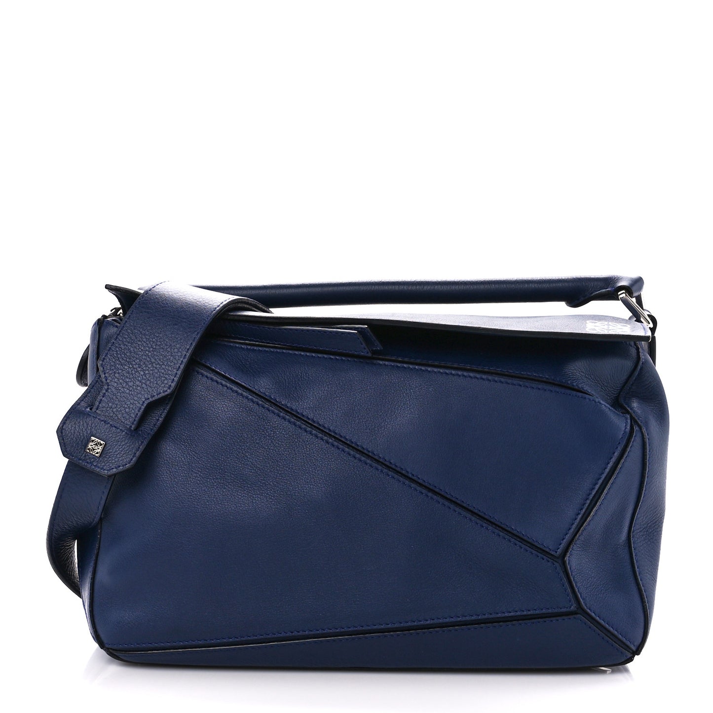 Calfskin Medium Puzzle Bag Marine