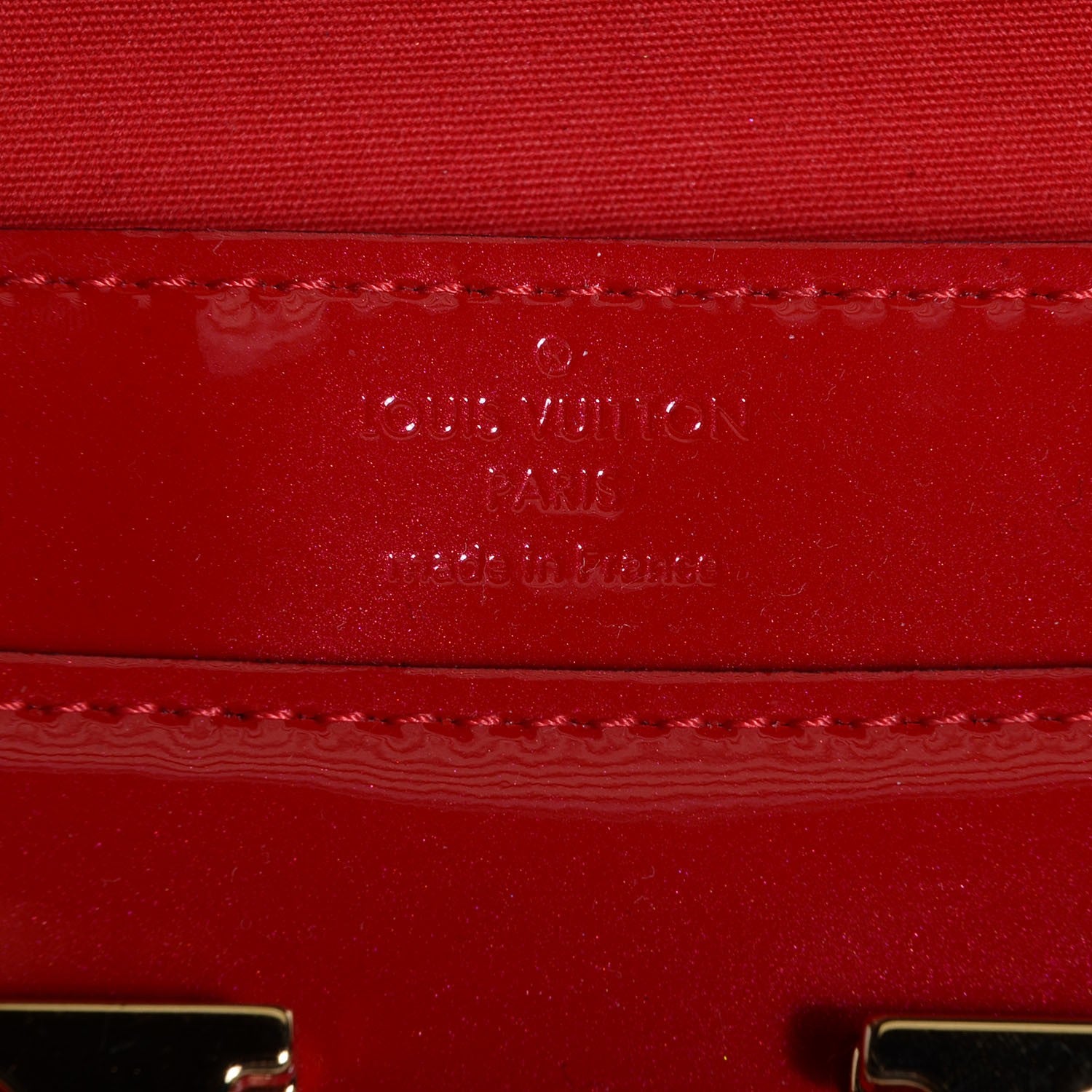 Louis Vuitton Patent Louise Clutch Pomme D'Amour 8 of 10