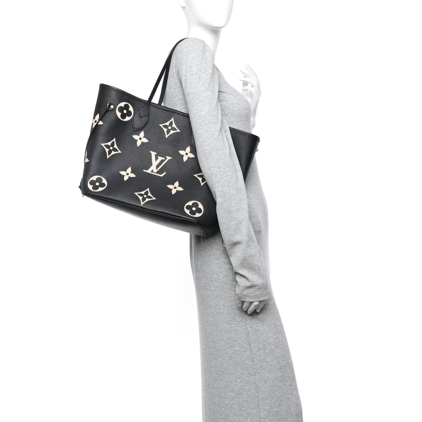 Empreinte Monogram Giant Neverfull MM Black Beige