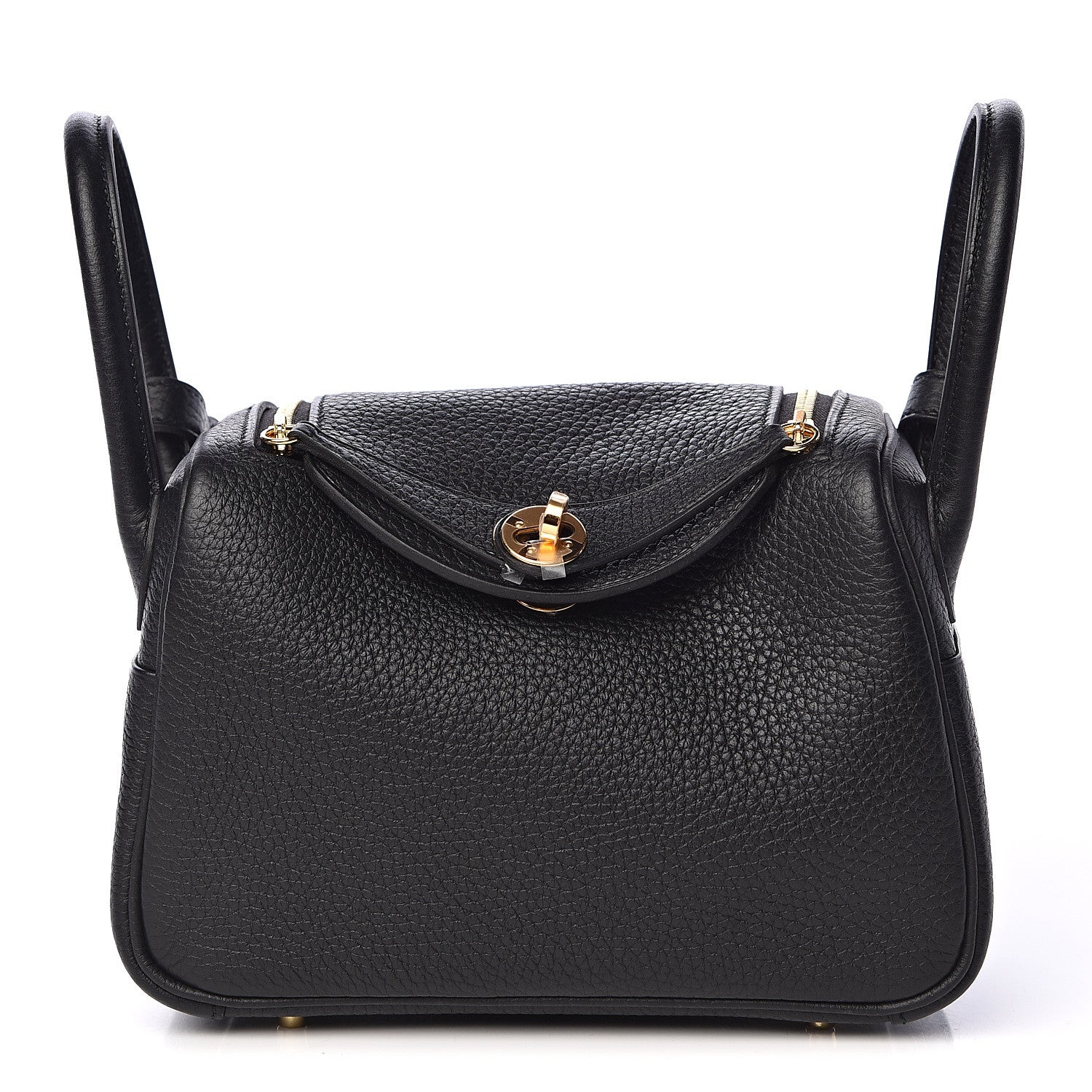 Hermes Taurillon Clemence Mini Lindy 20 Black 1 of 11