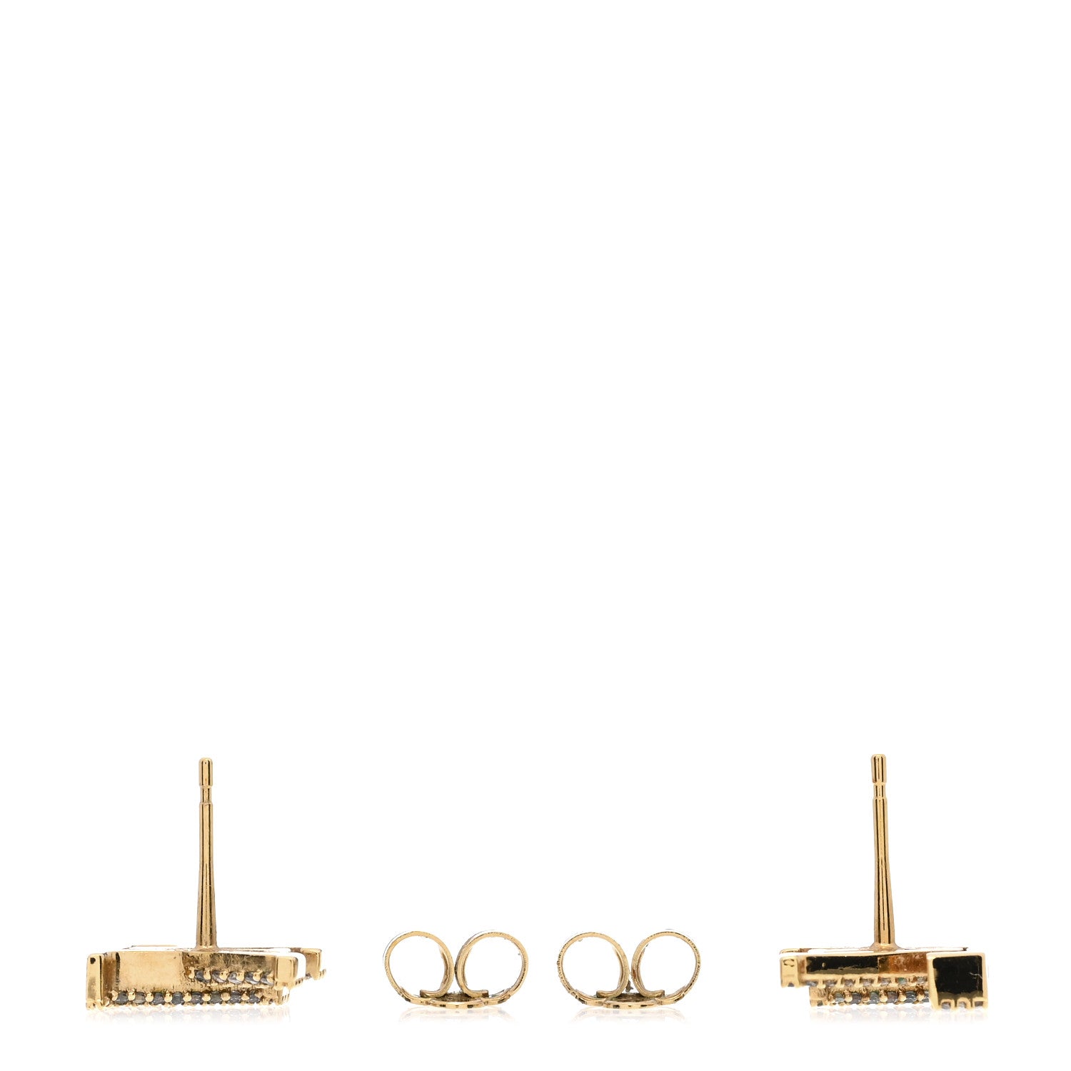 Louis Vuitton Metal Crystal LV Iconic Earrings Gold 3 of 5