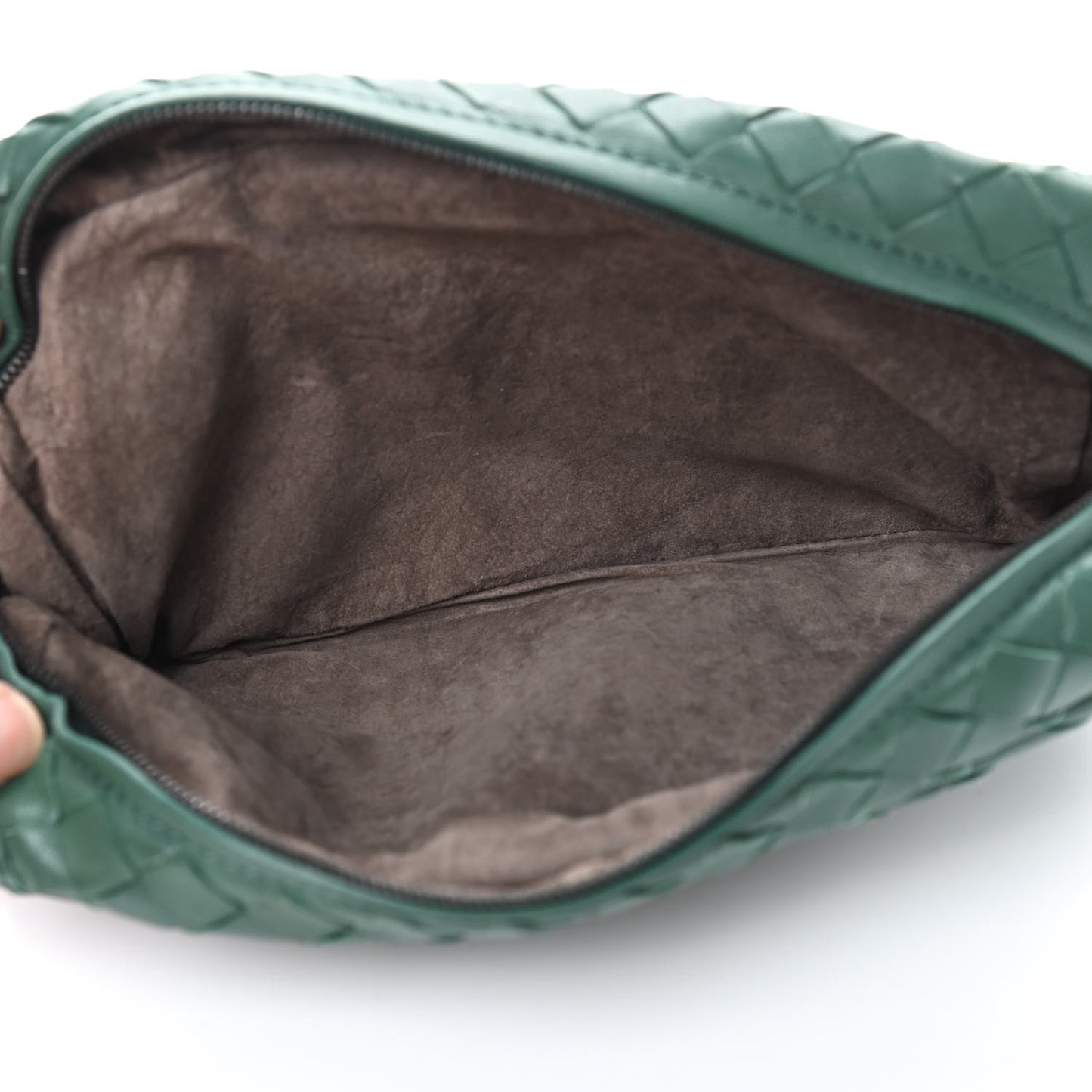 Nappa Intrecciato Mini Chain Messenger Green