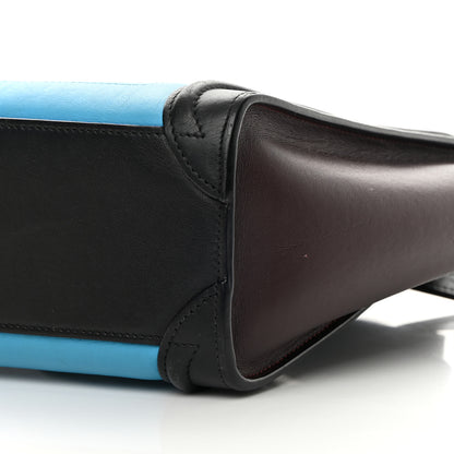 Celine Smooth Calfskin Nano Tri-Color Luggage Turquoise 10 of 17