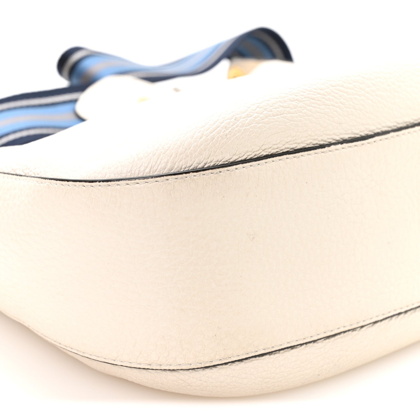 Vitello Phenix Zippered Messenger Hobo White
