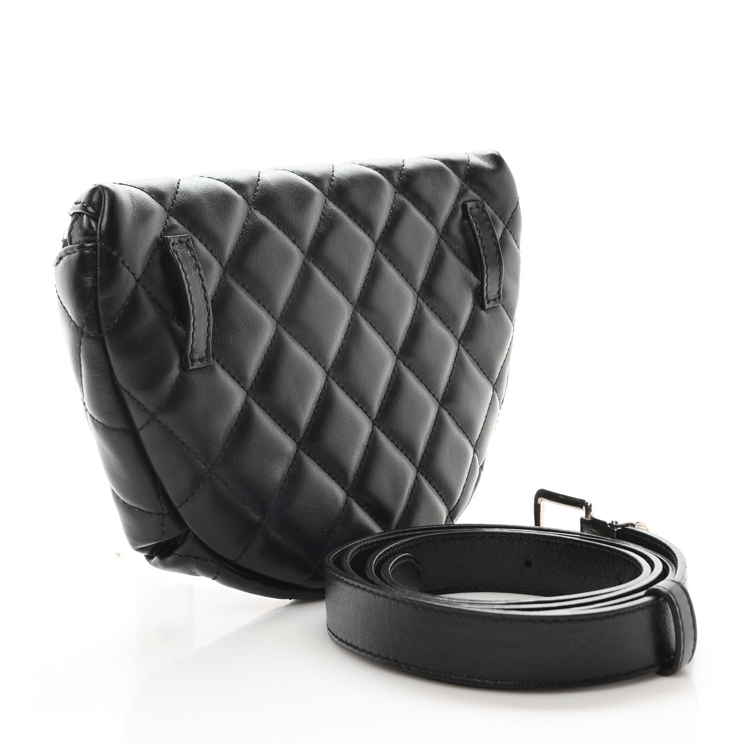 Chanel Calfskin Quilted Waist Belt Bag Black 3 of 10