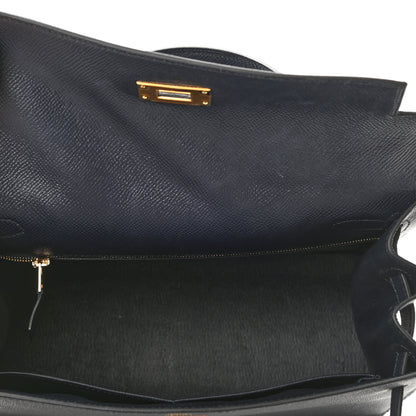 Hermes Epsom Kelly Sellier 28 Bleu Indigo 5 of 12