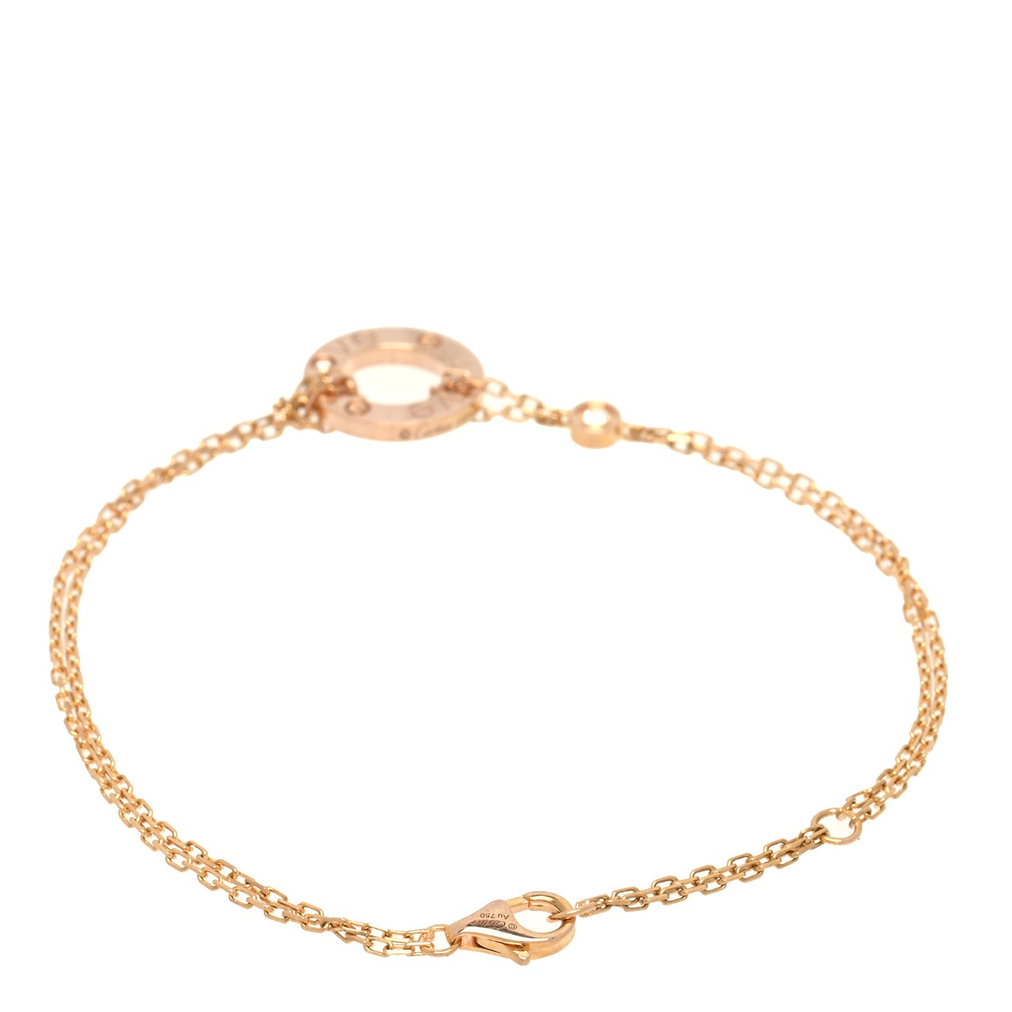 18K Pink Gold Diamond LOVE Bracelet