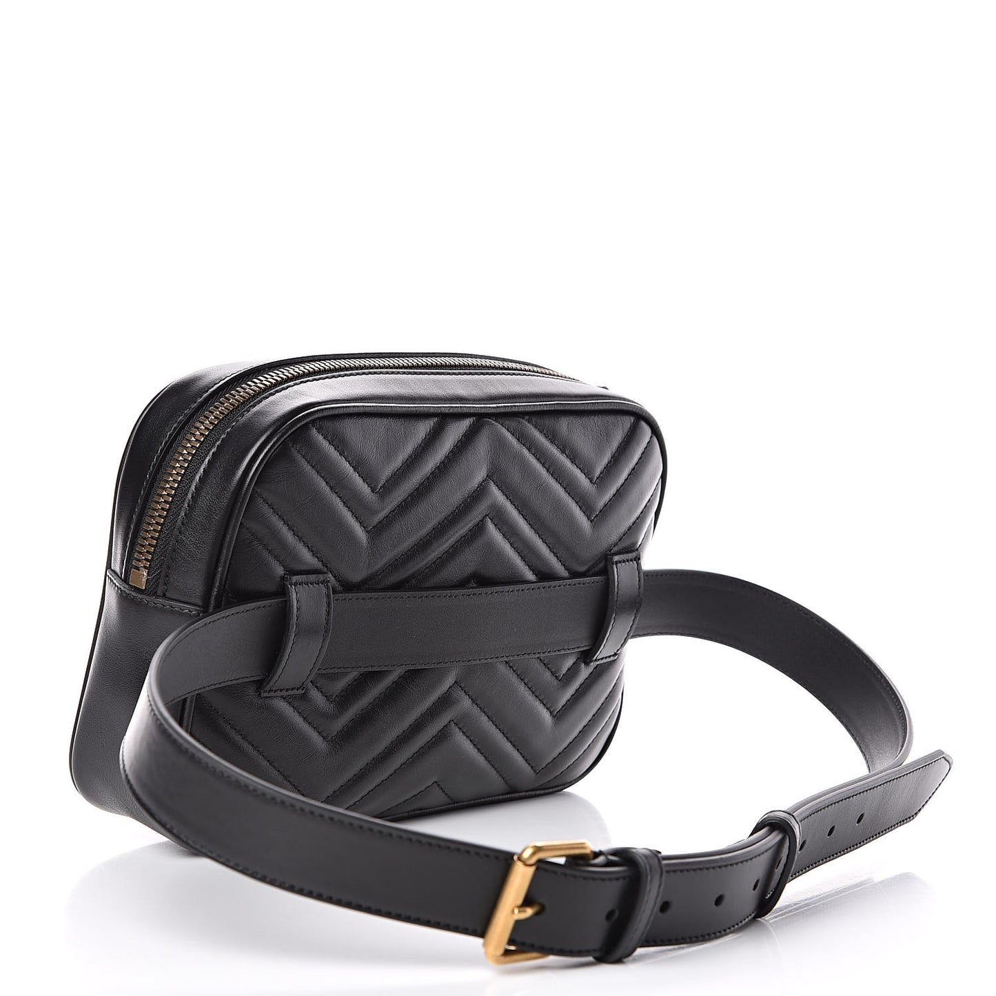 Calfskin Matelasse Mens GG Marmont Belt Bag 100 40 Black
