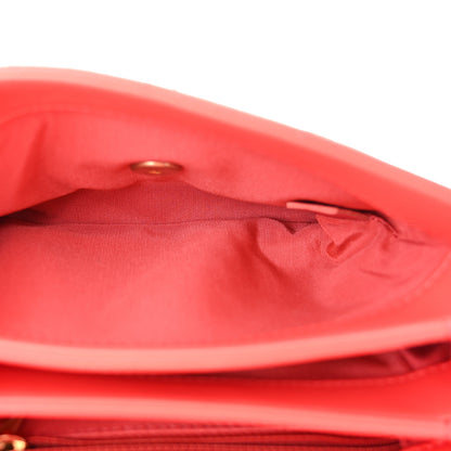 Chanel Calfskin Quilted Metal Small Top Handle Envelope Flap Red 6 of 12