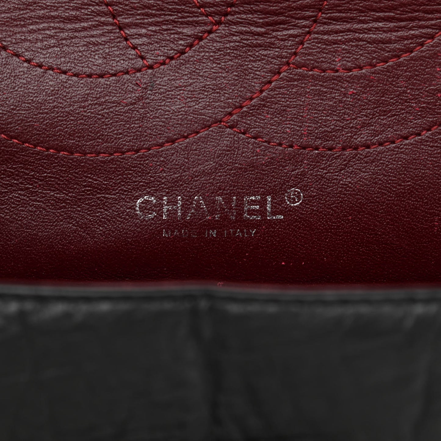 Aged Calfskin Quilted 2.55 Reissue 226 Flap Black