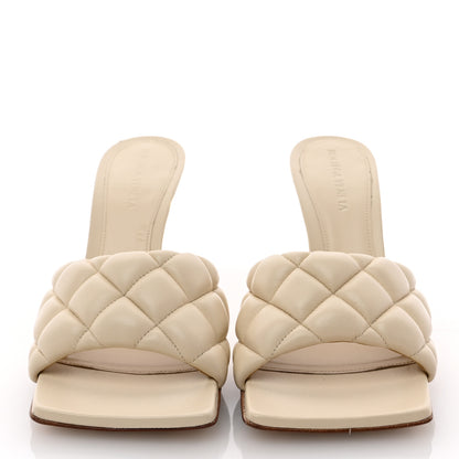 Bottega Veneta Nappa Quilted Rubber Lido Mule Sandals 37.5 Sea Salt 2 of 11