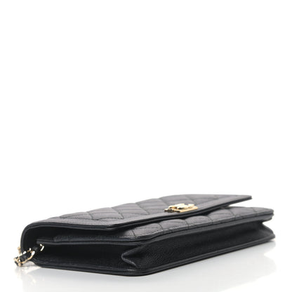 Chanel Caviar Quilted Boy Wallet On Chain WOC Black 4 of 11
