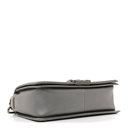 Chanel Metallic Lambskin Stingray Quilted Medium Boy Flap Silver 7 of 31