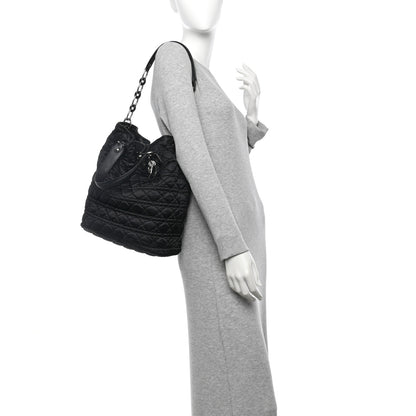 Christian Dior Nylon Cannage Charming Lock Tote Black 2 of 11