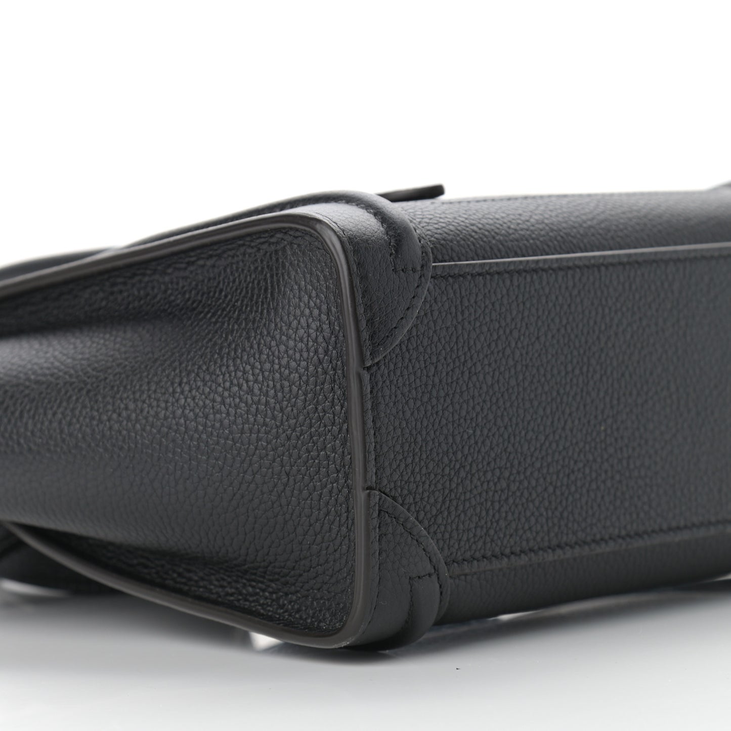 Drummed Calfskin Nano Luggage Black