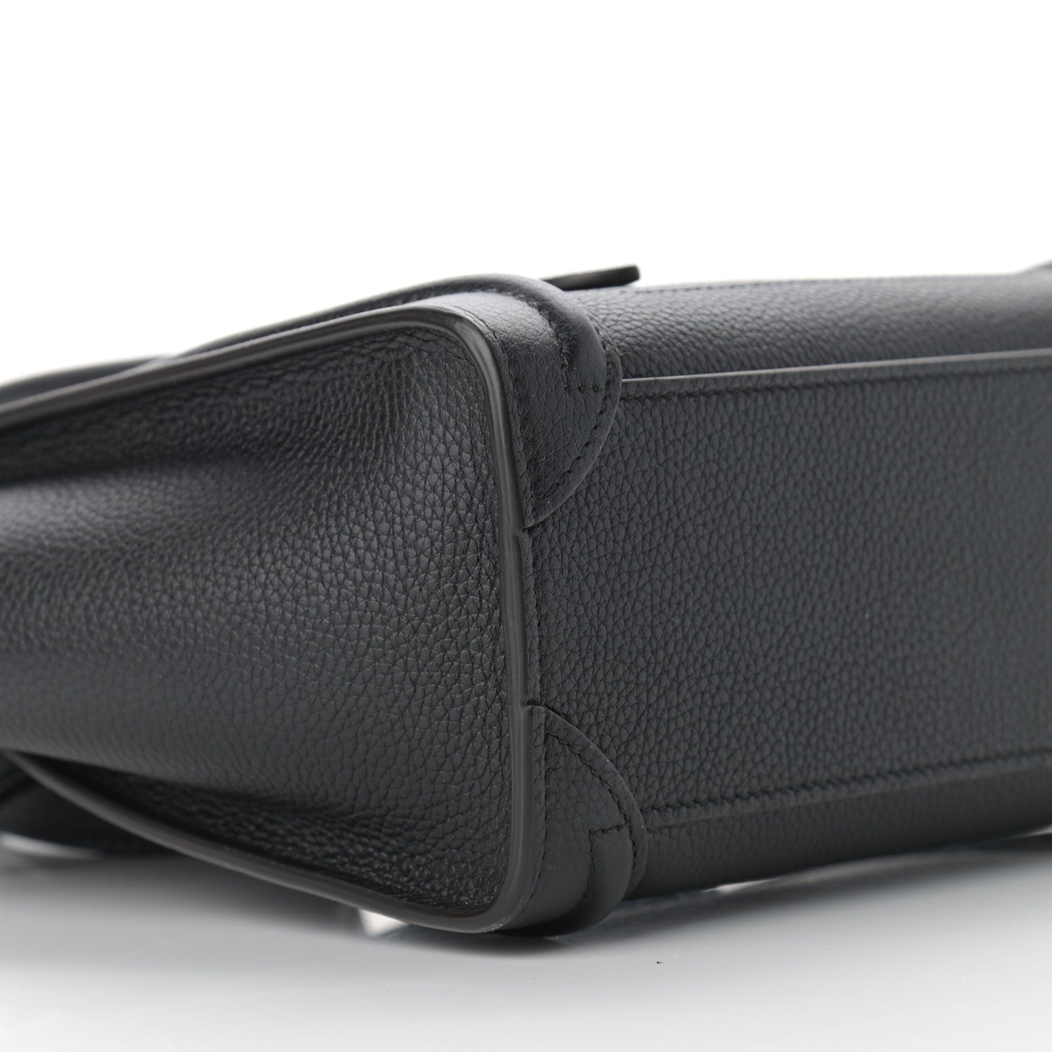 Celine Drummed Calfskin Nano Luggage Black 9 of 10
