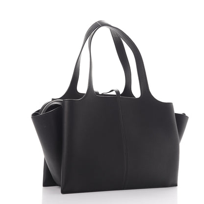 Celine Baby Grained Calfskin Medium Tri-Fold Bag Black 3 of 9