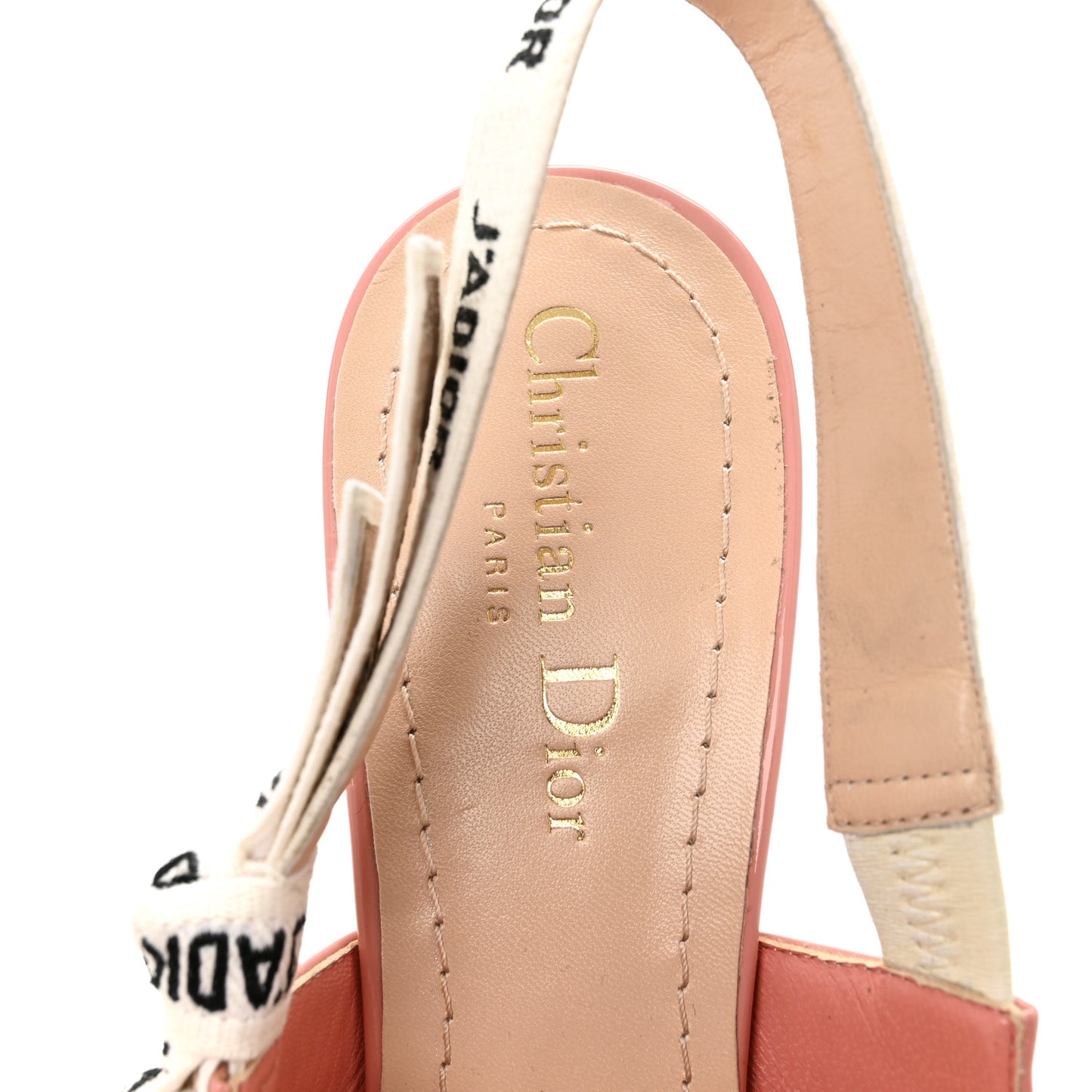 Patent Ribbon J'Adior Slingback 100mm Pumps 38.5 Dusty Candy