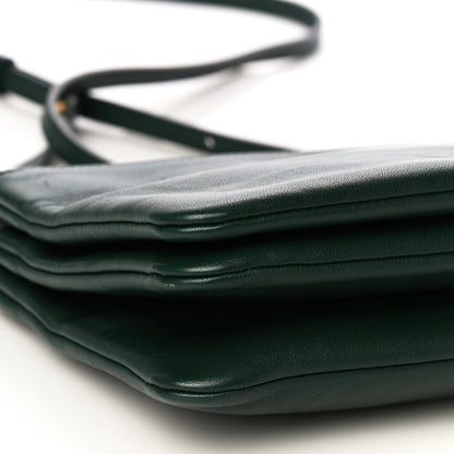 Celine Lambskin Small Trio Crossbody Bag Dark Green 9 of 16