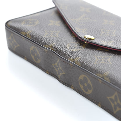 Louis Vuitton Monogram Pochette Felicie Chain Wallet Fuchsia 8 of 11